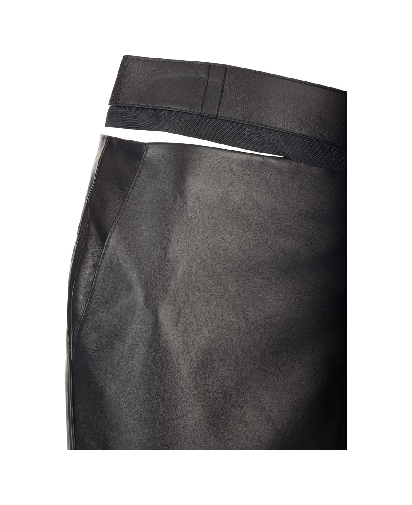 FENDI Leather Midi Skirt - Image 3