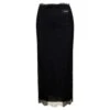 Dolce & Gabbana Midi Black Skirt With Re-edition Patch In Chantilly Lace Woman