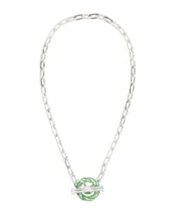 Bottega Veneta Pillar Silver Necklace