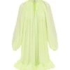 Lanvin Short Ruffled Dress In Charmeuse