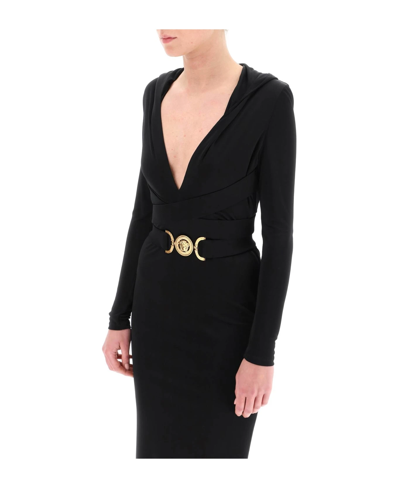 Versace 'medusa Biggie' Hooded Jersey Dress - Image 4