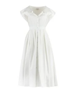 Alexander McQueen Cotton Long Dress