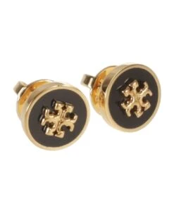 Tory Burch Enamel Circle Stud Earrings