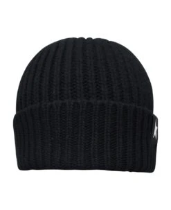 Golden Goose Black Wool Damian Star Beanie