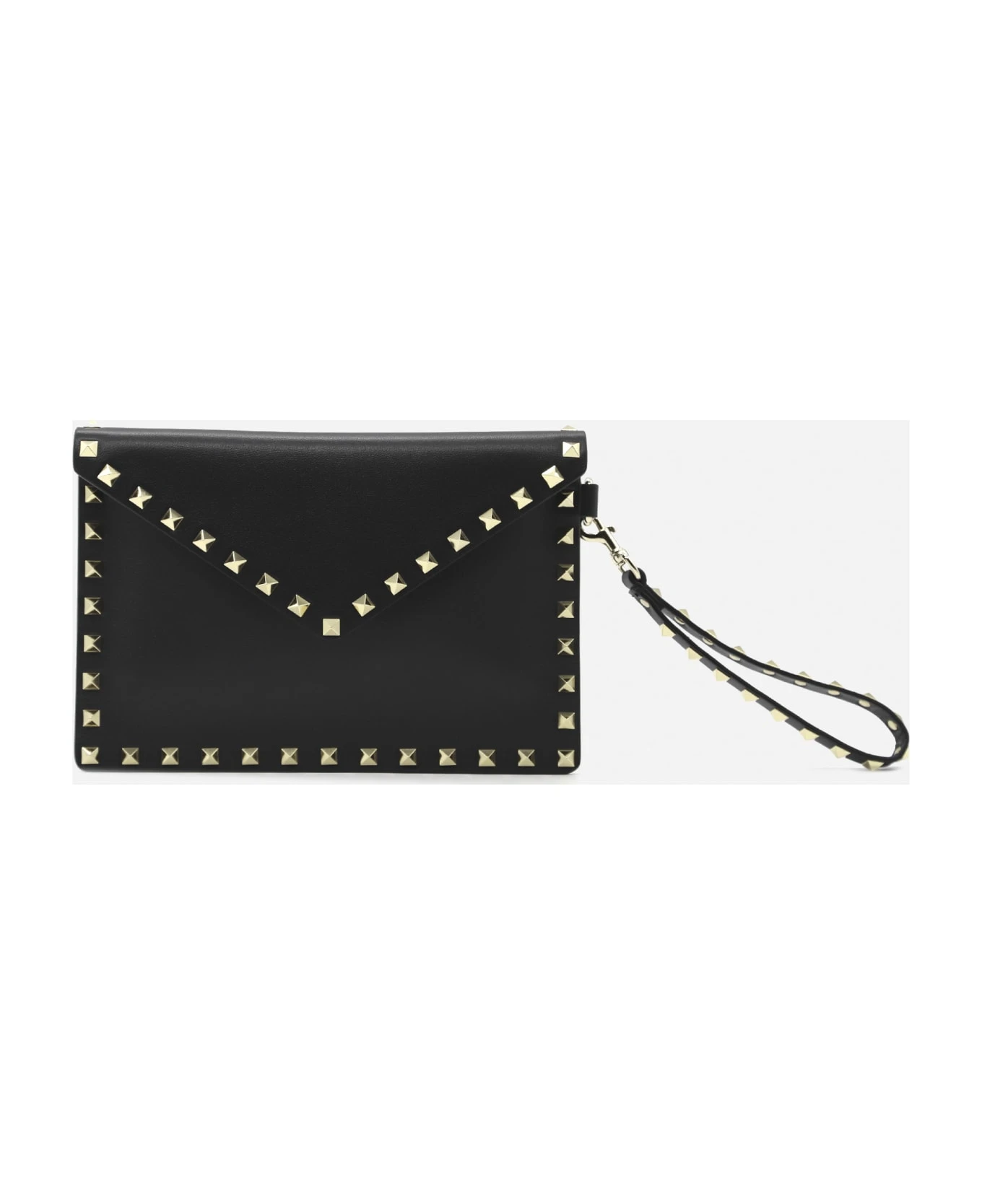 Valentino Garavani Rockstud Flat Pochette In Calfskin - Image 2