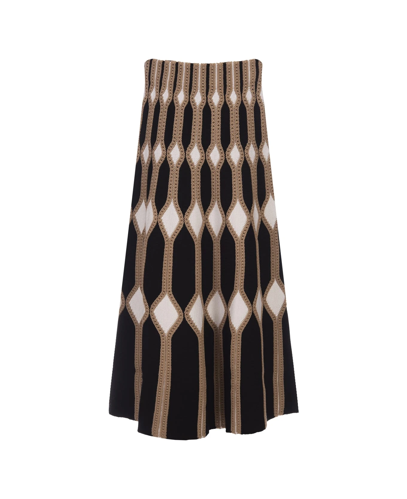 Chloé Multicoloured Geometric Midi Skirt