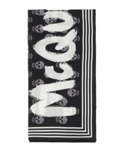 Alexander McQueen Mcqueen Graffiti Biker Scarf