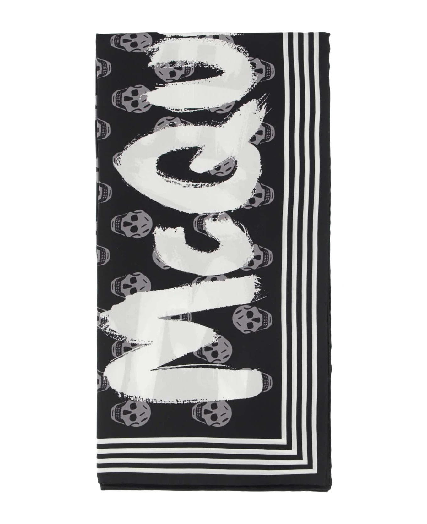 Alexander McQueen Mcqueen Graffiti Biker Scarf