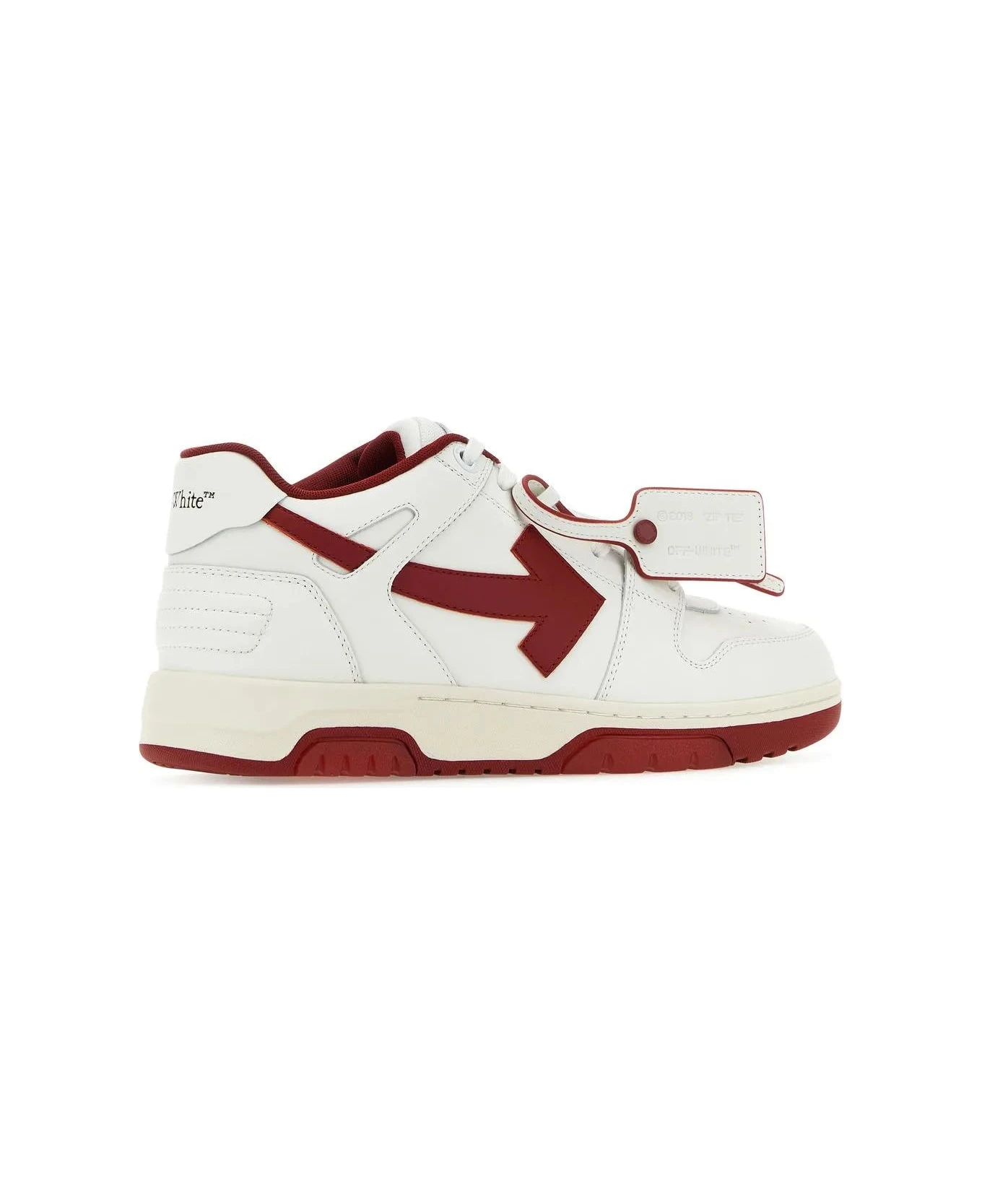 Off-White White Leather Out Of Office Sneakers - Image 3