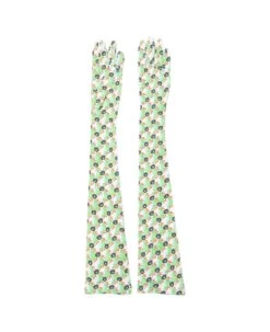 Etro Green Printed Long Gloves