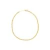 'grace' Gold-plated Texturized Necklace With Clasp Fastening In 18k Gold Plated Bronze Woman
