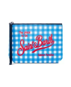 MC2 Saint Barth Aline Scuba Pochette With Gingham Print