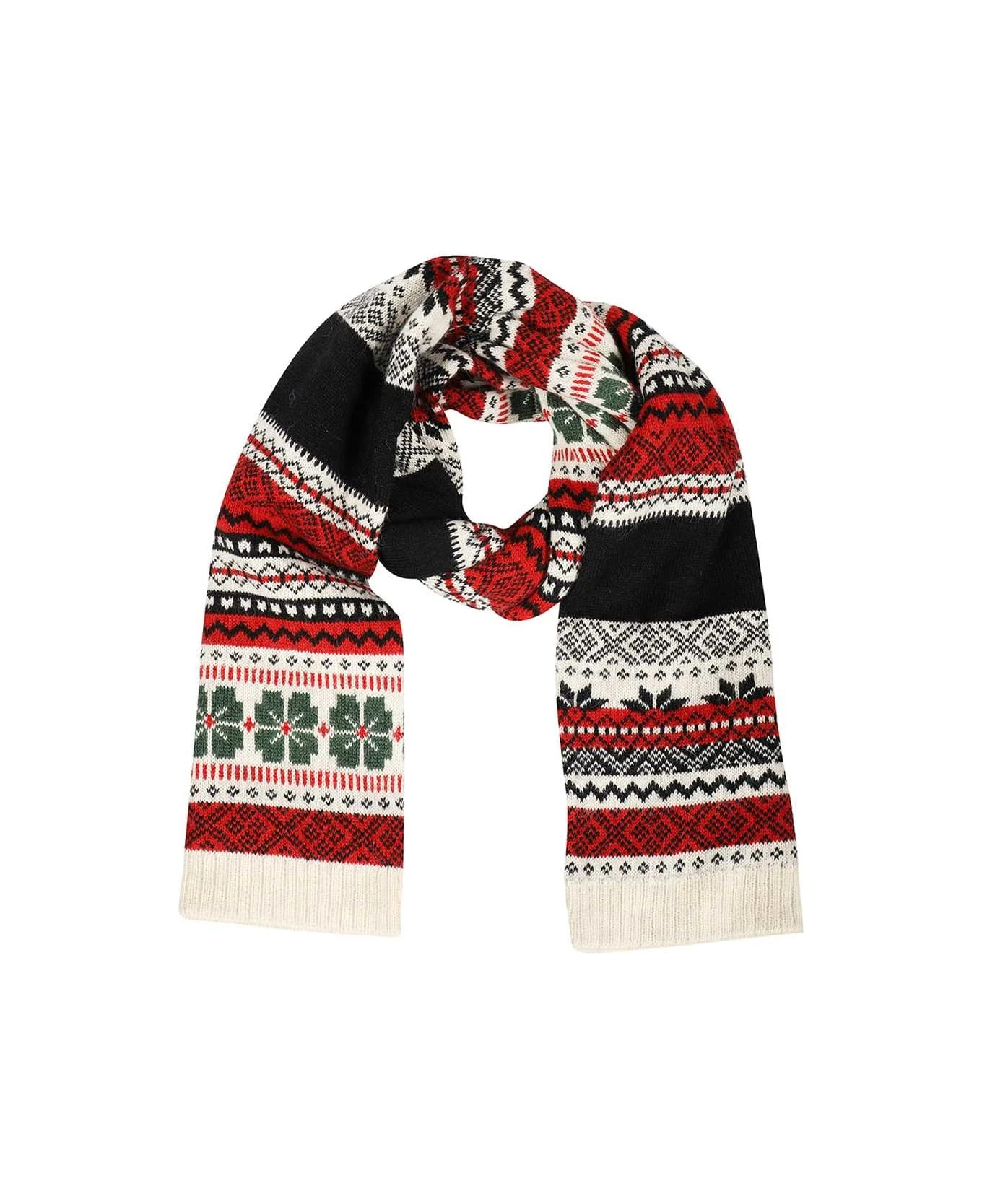 Max Mara Maura Jacquard Motif Knitted Scarf
