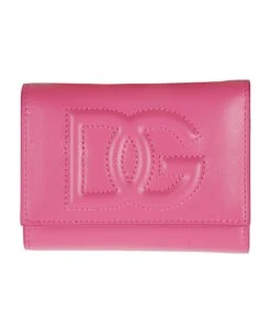 Dolce & Gabbana Logo Embossed Snap Button Wallet