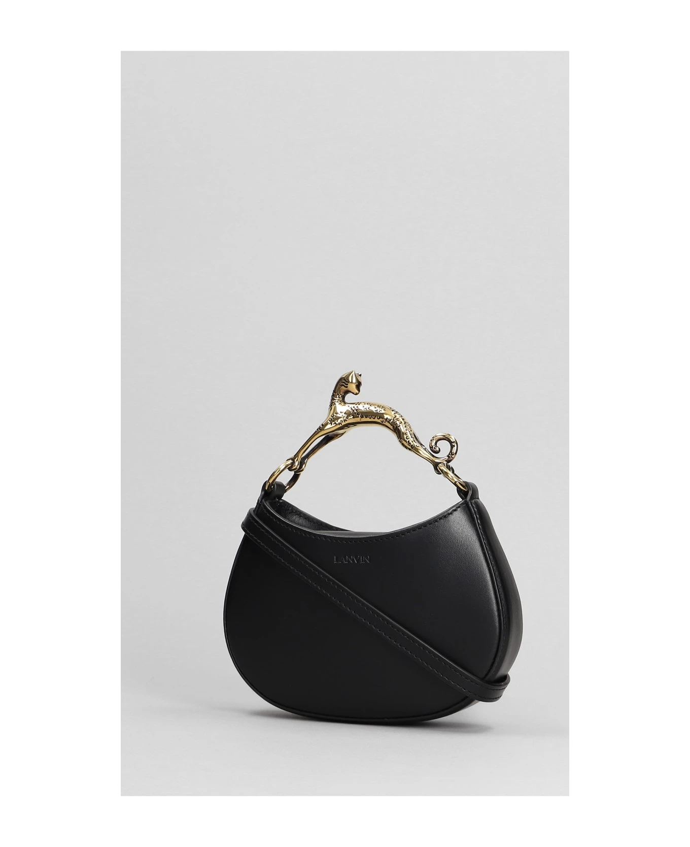 Lanvin Hobo Shoulder Bag In Black Leather - Image 2