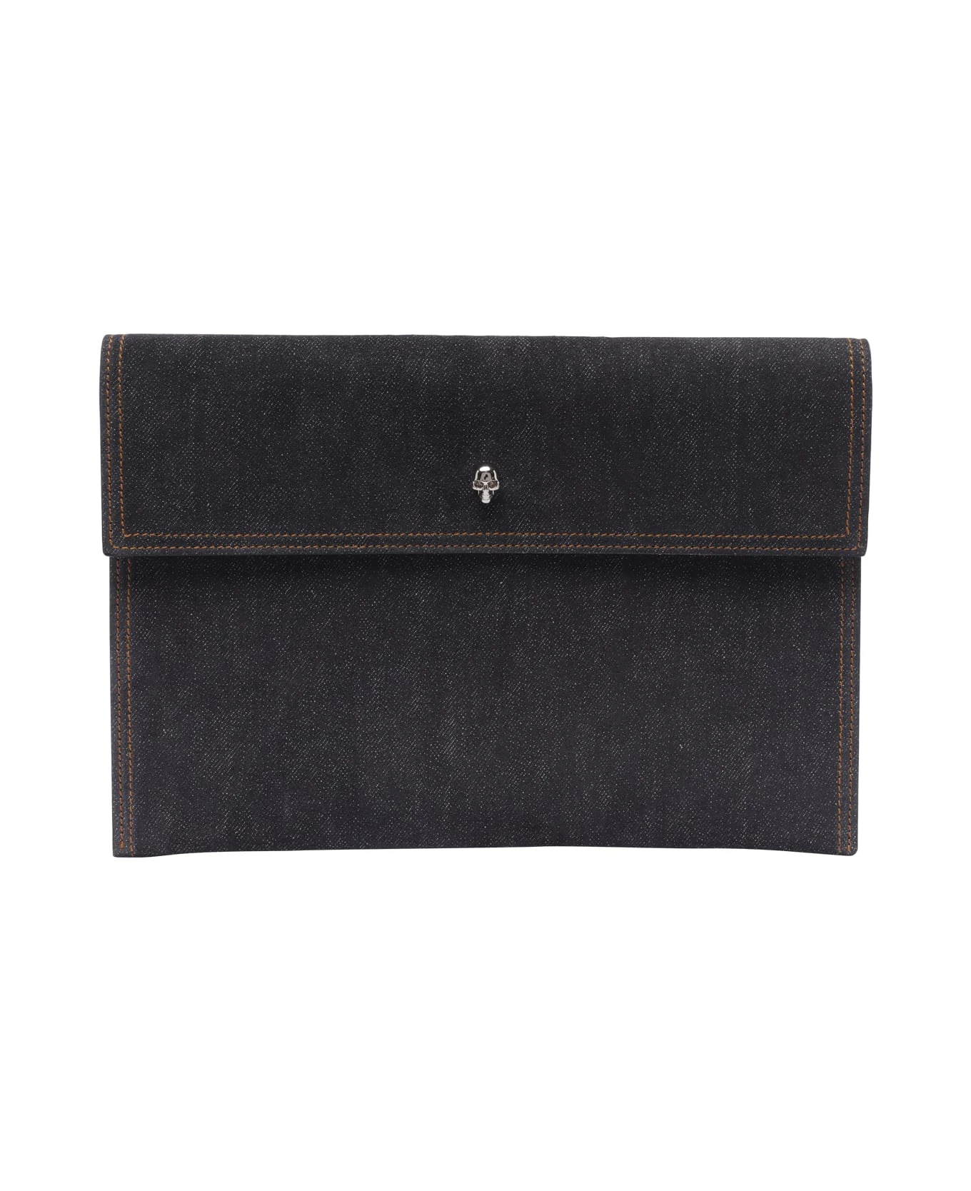 Alexander McQueen Skull Denim Clutch