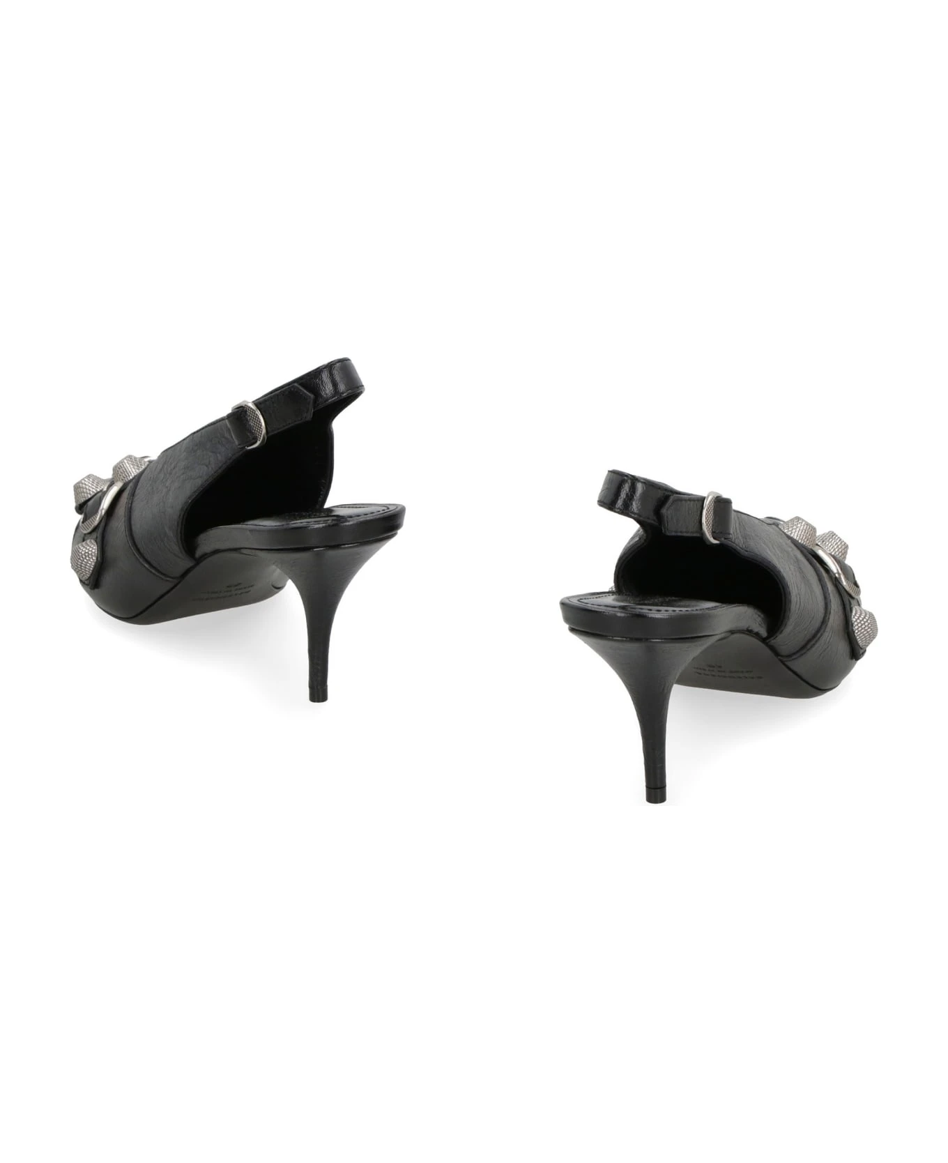 Balenciaga Cagole Leather Slingback Pumps - Image 4