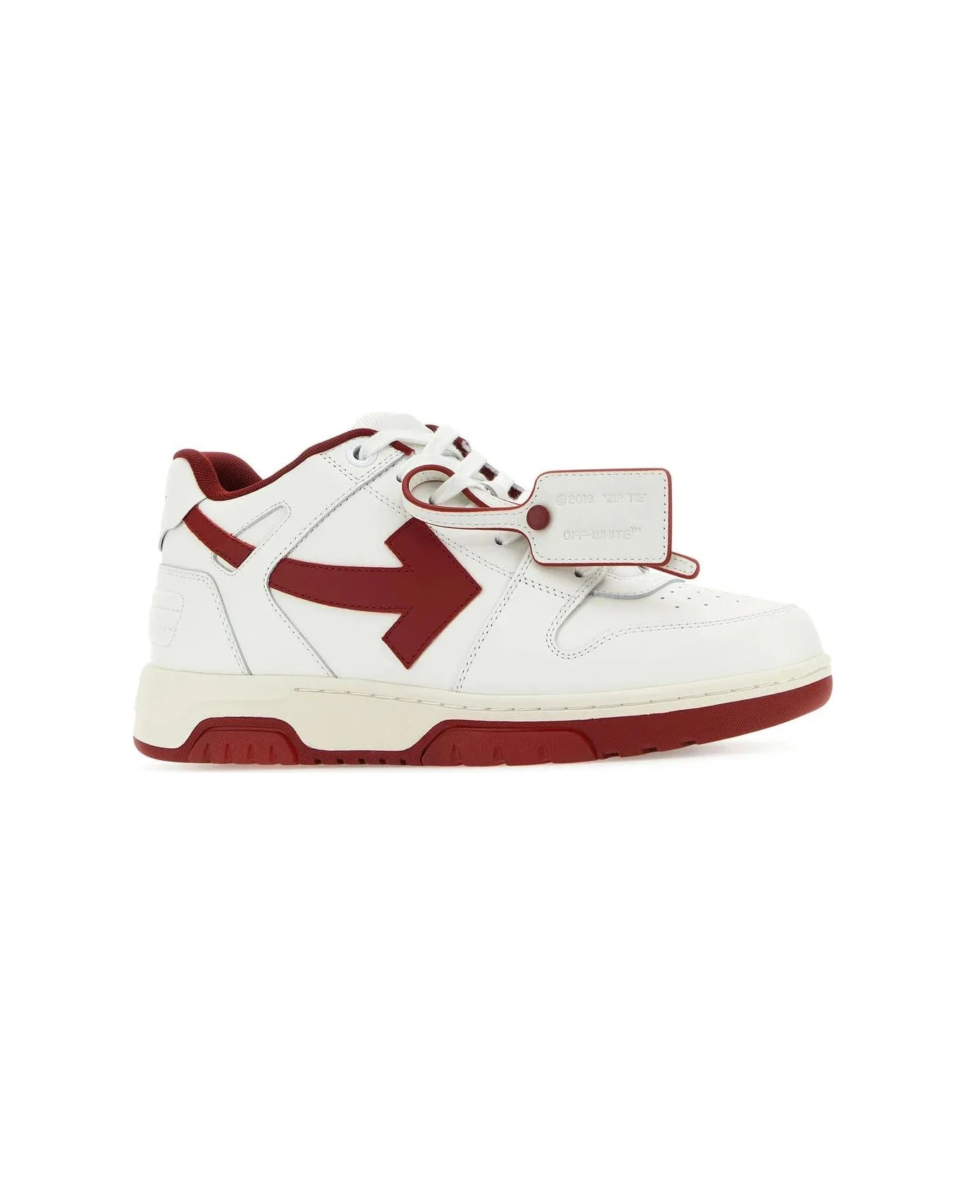 Off-White White Leather Out Of Office Sneakers - Image 2