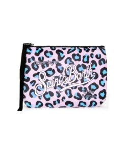 MC2 Saint Barth Aline Wooly Pochette With Lilac Animalier Print
