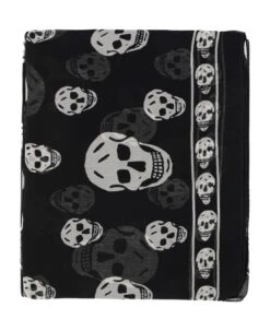 Alexander McQueen Skull Print Silk Foulard