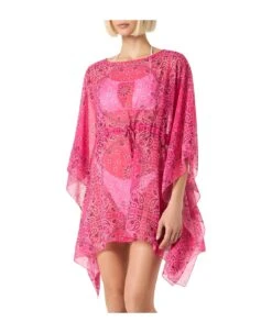 MC2 Saint Barth Fluo Pink Bandanna Print Caftan