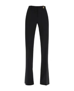 Versace Wool Flared Pants With Medusa Detail