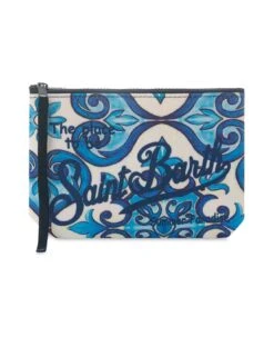 MC2 Saint Barth Aline Scuba Pochette With Majolica Print