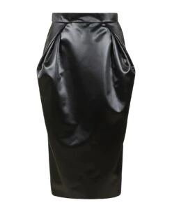 Maison Margiela Rear Zip High-waist Plain Skirt