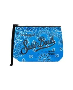 MC2 Saint Barth Aline Wooly Pochette With Bluette Bandanna Print