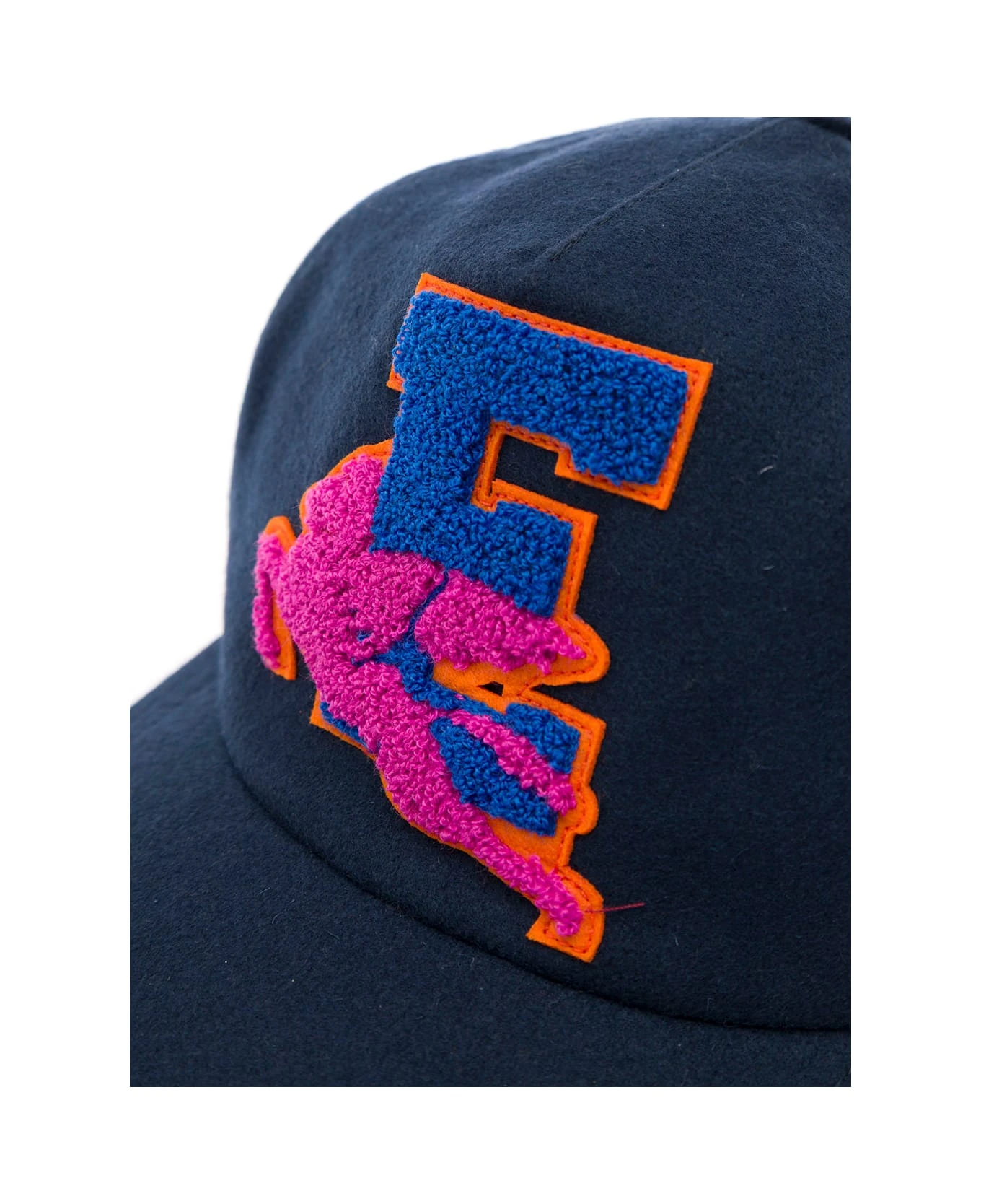 Blue Baseball Hat In Wool Canvas With Logo Patch Etro Woman - Image 3