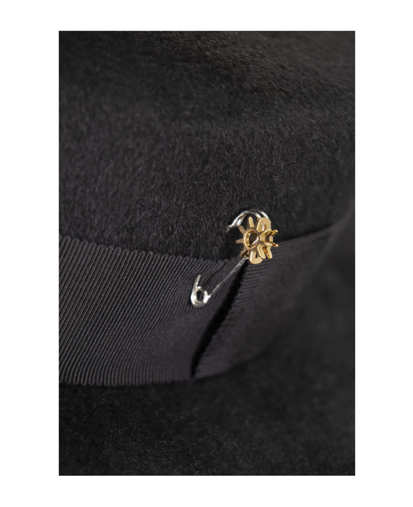 Ruslan Baginskiy Piercing Beige Felt Canotier Hat - Image 4