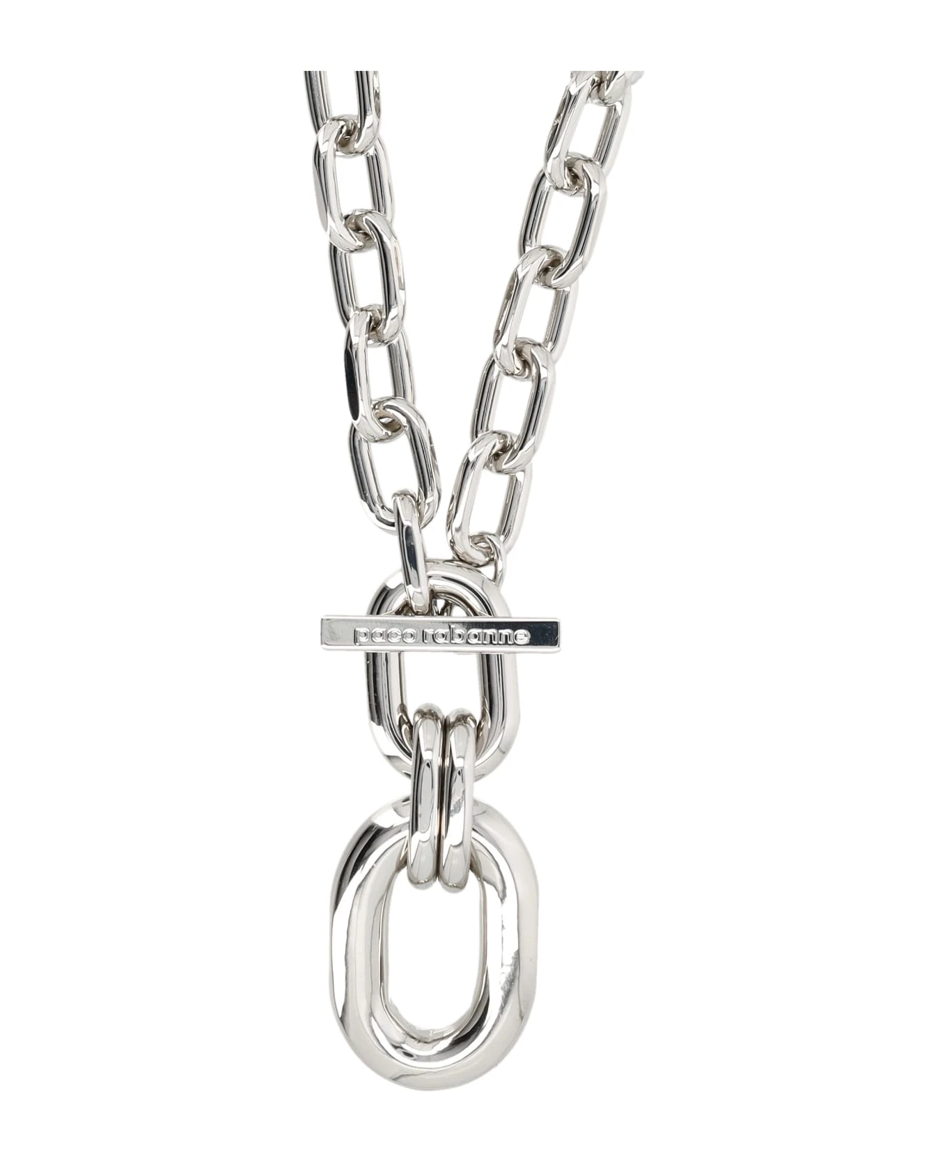 Paco Rabanne Silver Xl Link Extra Pendant Necklace - Image 2