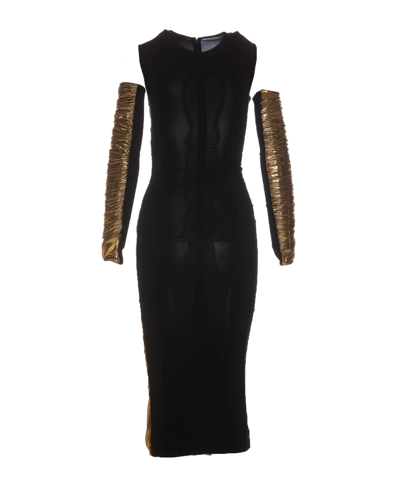 Dolce & Gabbana Strapless Longuette Satin Dress - Image 2