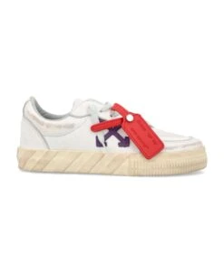 Off-White Low Vulcanized Distressed Woman Sneaker