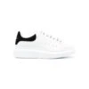 Alexander McQueen White Oversized Sneakers With Black Suede Spoiler