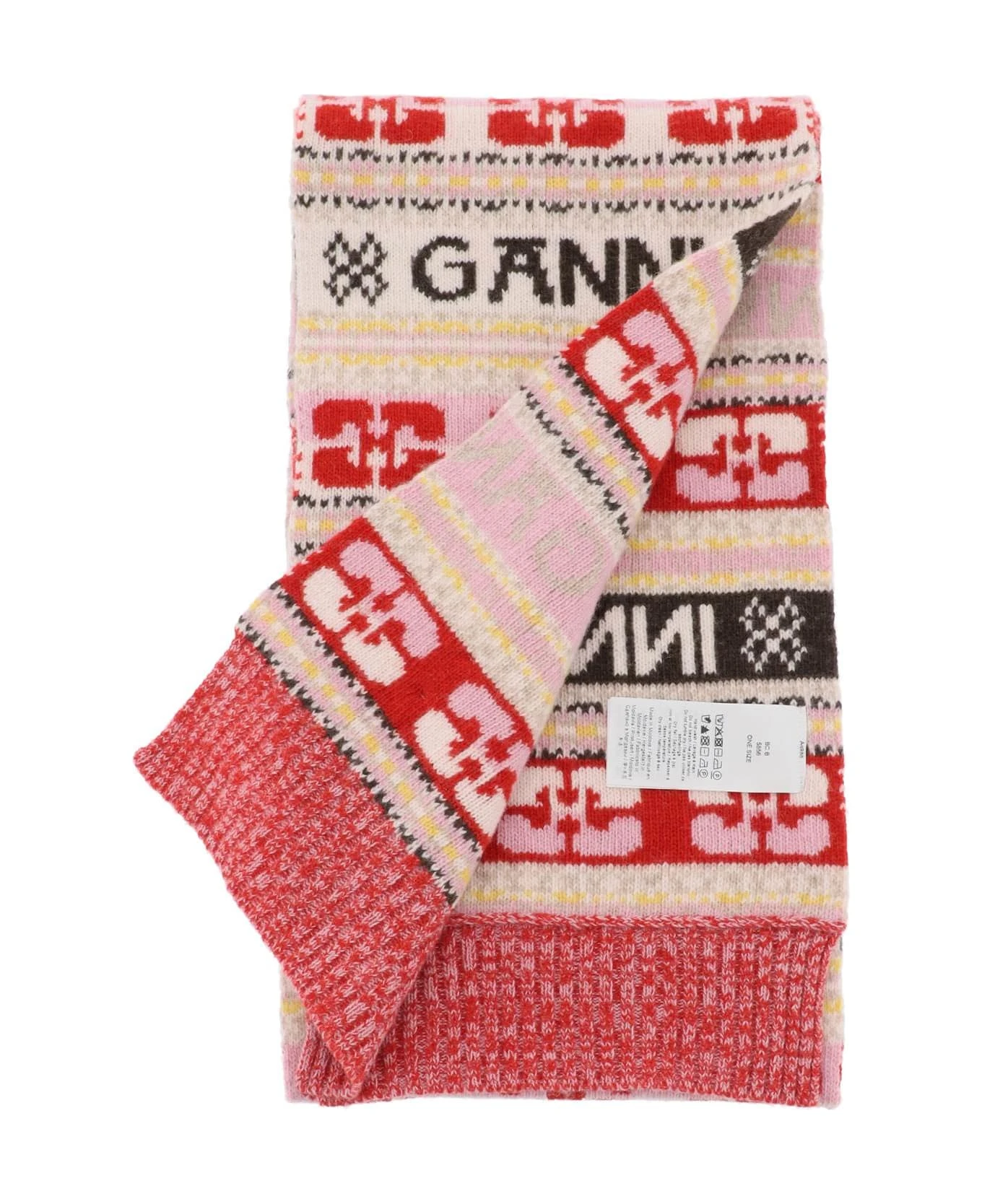 Ganni Graphic Logo Scarf - Image 2