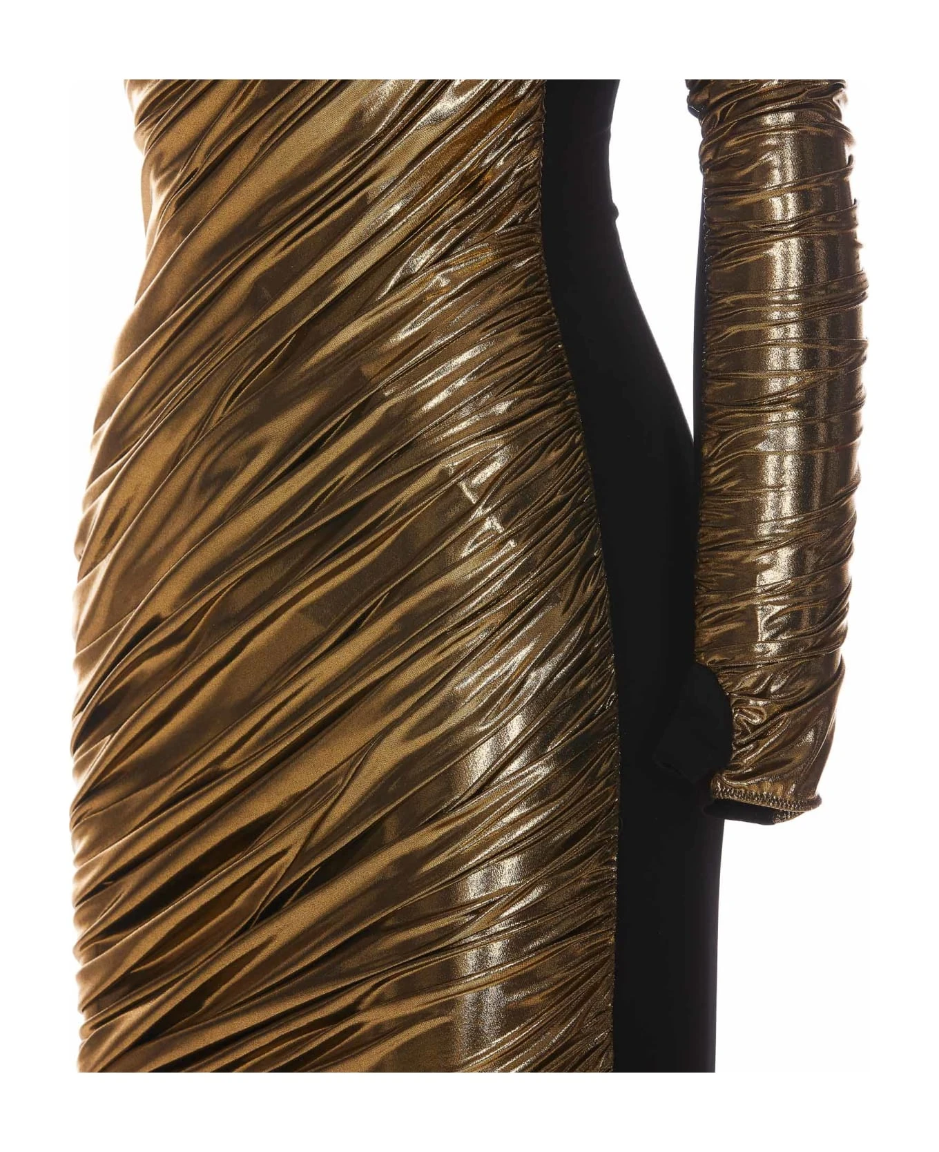 Dolce & Gabbana Strapless Longuette Satin Dress - Image 3