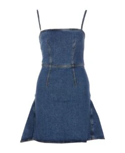 Alexander McQueen Stone Washed Denim Mini Dress