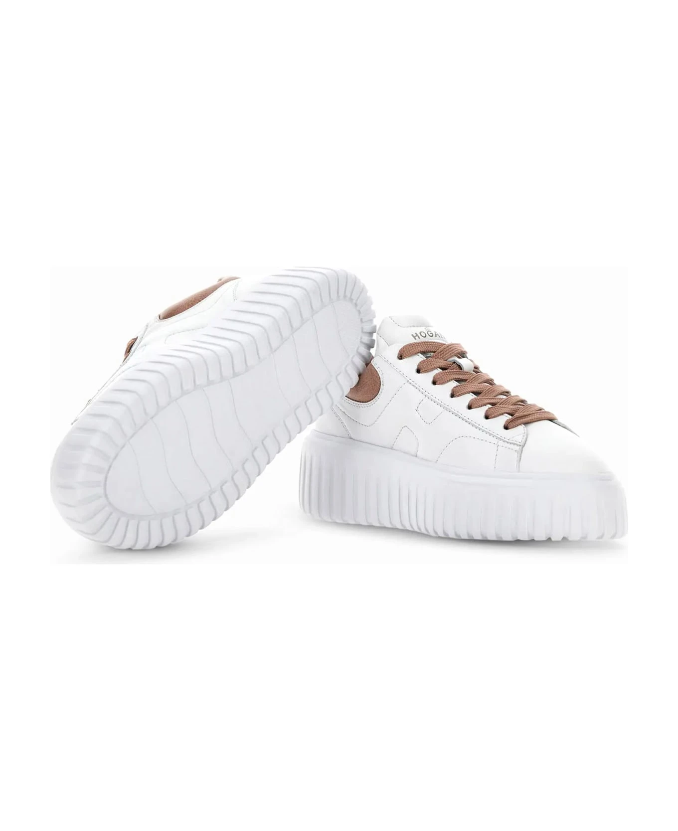 Sneakers Hogan H-stripes White Beige - Image 5
