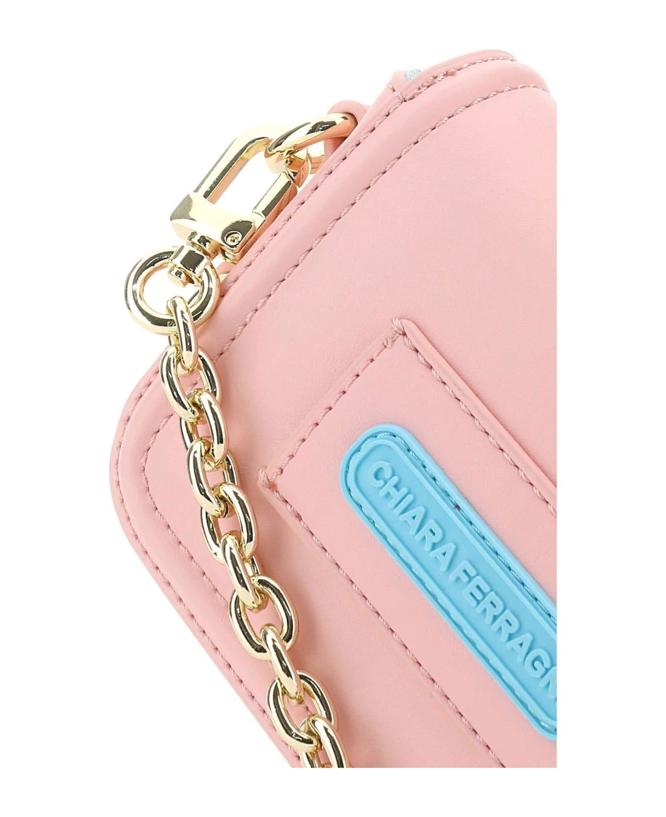 Chiara Ferragni Pink Synthetic Leather Mini Eyelike Crossbody Bag - Image 4