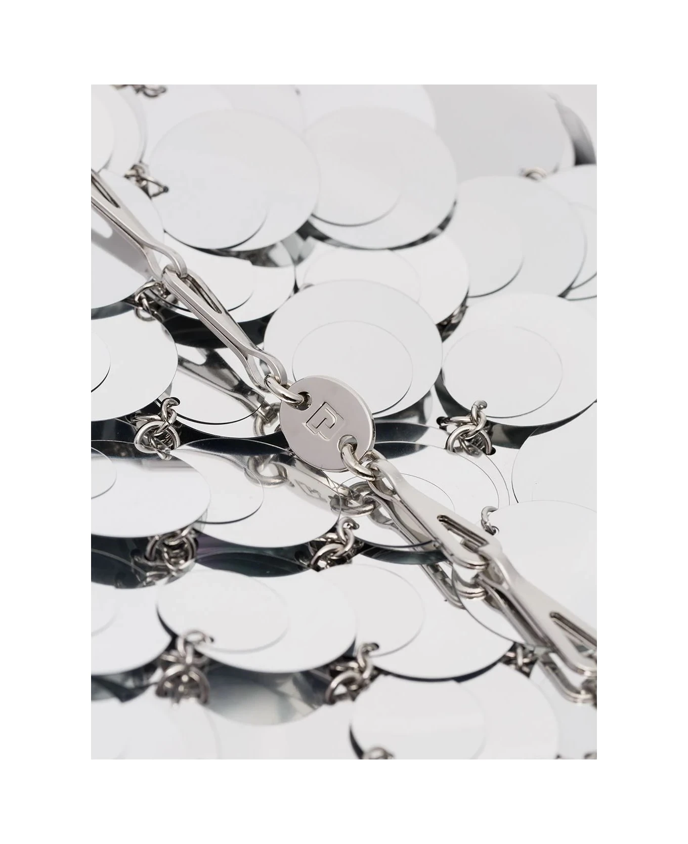 Paco Rabanne Silver Iconic 1969 Sparkle Nano Bag - Image 4