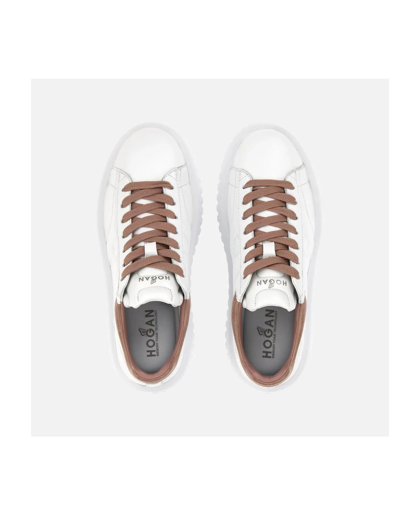 Sneakers Hogan H-stripes White Beige - Image 4