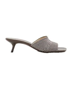 45mm Loewe Petal Strassed Leather Mule
