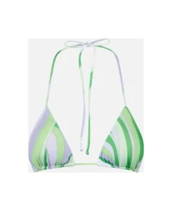 MC2 Saint Barth Woman Triangle Top Swimsuit With Multicolor Wave Print