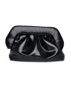 THEMOIRè Bios Cordonia Shiny Bag In Black Vegan Leather