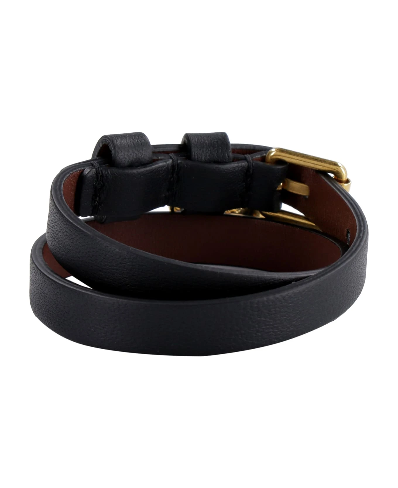 Alexander McQueen Skull Charm Leather Double-wrap Bracelet - Image 3