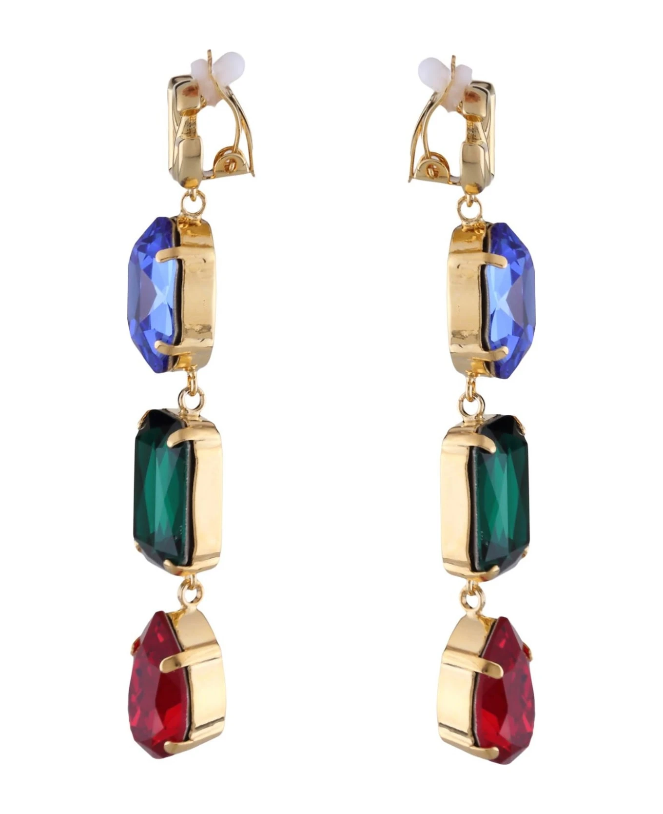Dolce & Gabbana Clip-on Earrings With Colored Stones - Image 2
