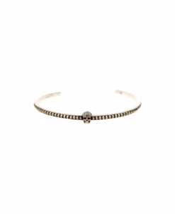 Alexander Mcqueen Woman's Pavé Skull Brass Bracelet
