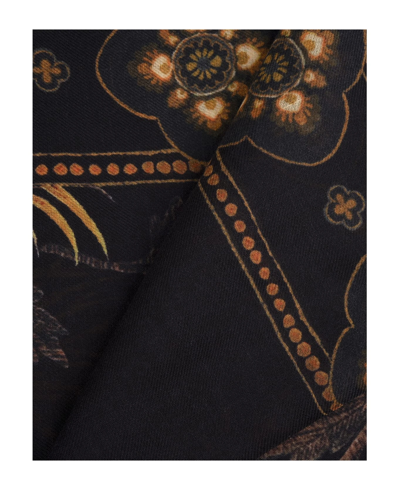 Etro Cashmere Scarf With Dahlias In Yellow - Image 2