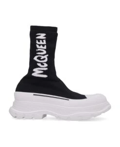 Alexander McQueen Tread Slick Knitted Boots